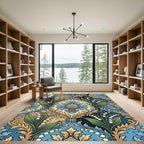 Elegant Lily of the Valley Damask Rug