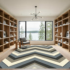 Modern Gray Chevron Zigzag Rug