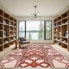 Rose Quatrefoil Hearts Lattice Rug