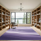 Ethereal Lavender Minimalist Ocean Wave Rug
