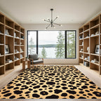 Golden Leopard Spot Accents Rug