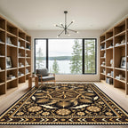Golden Floral Octagon Onyx Medallion Rug