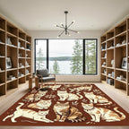 Brown Tabby Cat Collection Illustration Rug