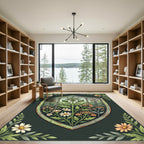 Botanical Greenhouse Shield Meadow Art Rug