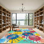Vibrant Splatter Paint Chaos Rug