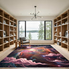 Ethereal Cosmic Nebula Cloud Art Rug