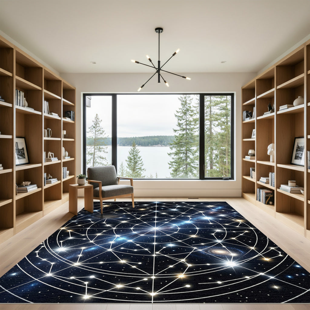 Celestial Star Map Cosmos Rug