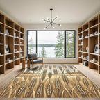Golden Harvest Wheat Stalks Rug