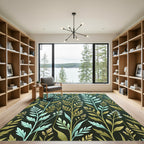 Botanical Sage and Golden Herb Meadow Rug