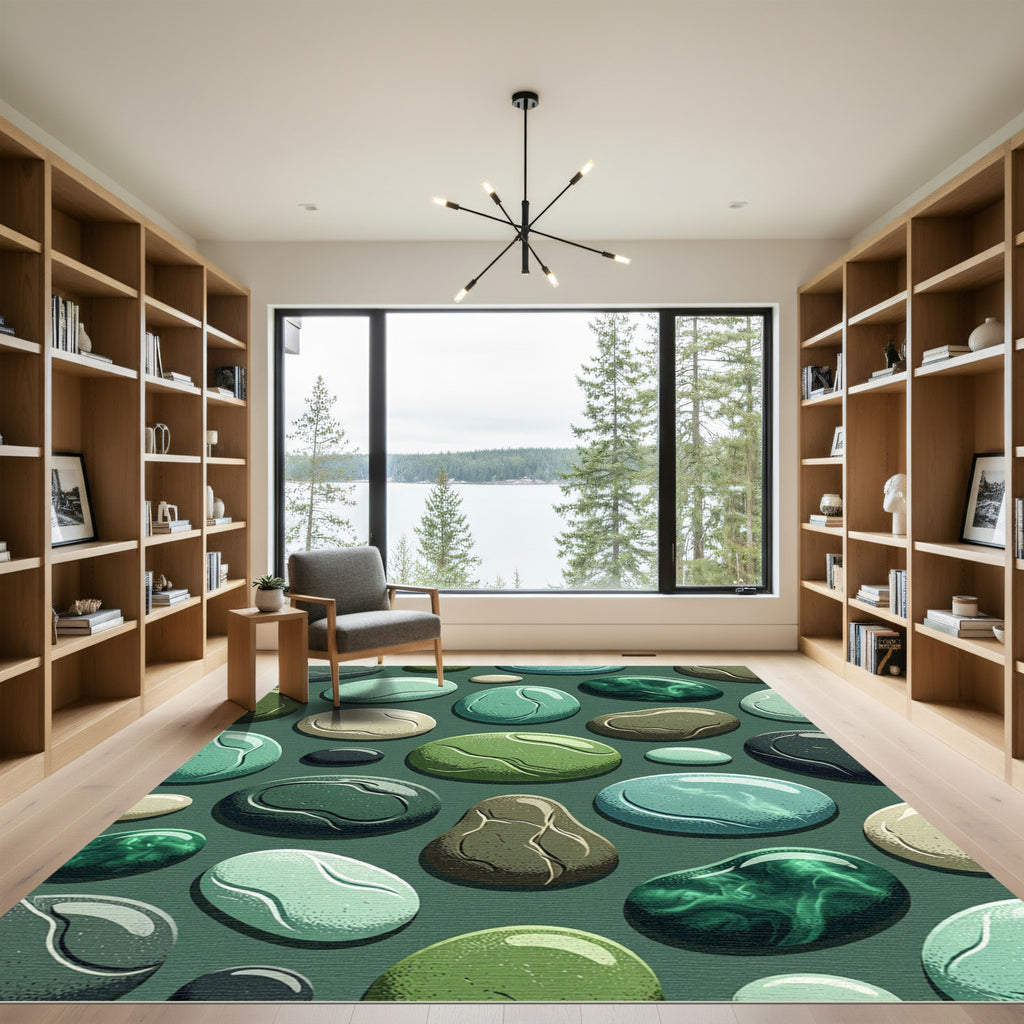 Smooth Jade Stone Medley Rug