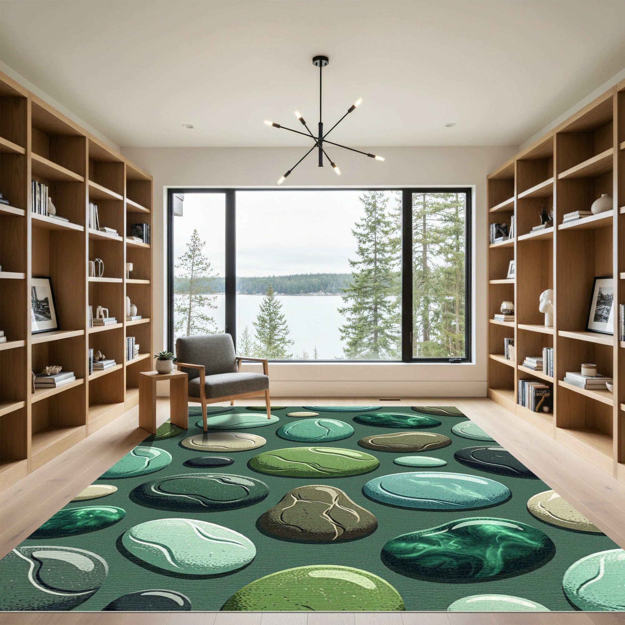 Smooth Jade Stone Medley Rug