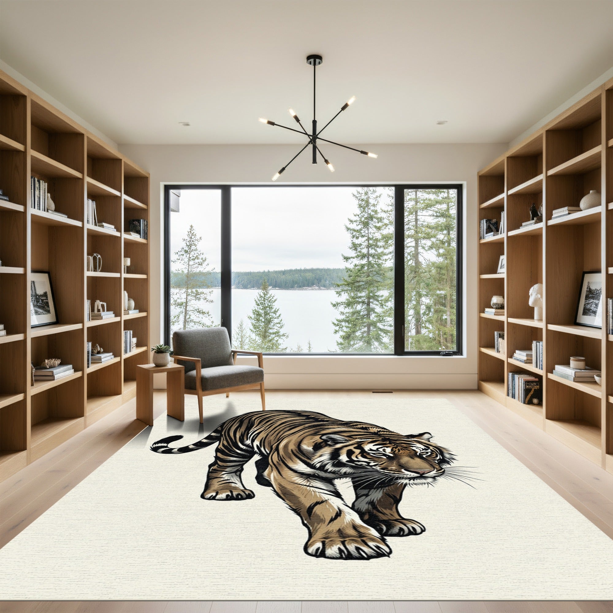 Bold Tiger Stripe Majestic Animal Rug