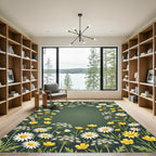 Botanical Garden Wildflower Meadow Border Rug