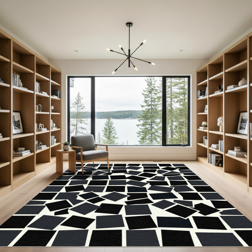 Monochromatic Scattered Squares Composition Rug