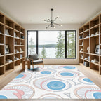 Abstract Blue Eye Composition Rug