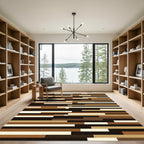 Earthy Tones Horizontal Stripe Composition Rug