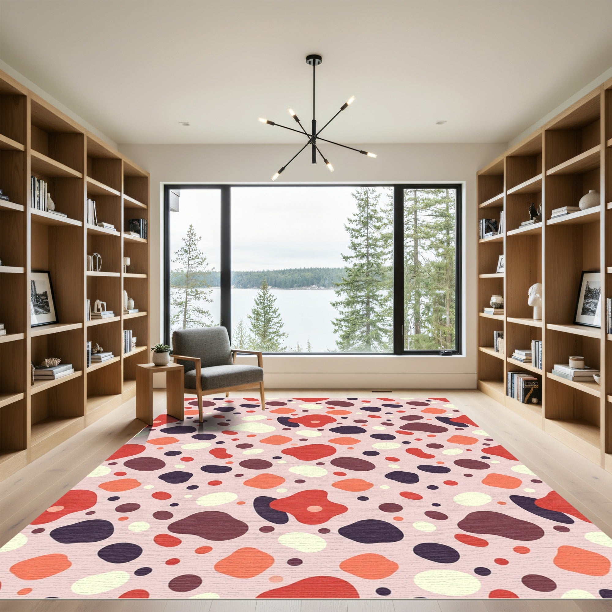Abstract Spotted Orb Composition Rug