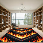 Fiery Arrow Geometric Chevron Rug