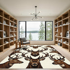 Majestic Woodland Stag Portrait Rug