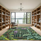 Purple Wisteria Garden Archway Rug