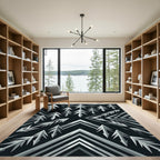 Geometric Silver Arrow Array Rug