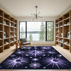 Cosmic Celestial Moon Starburst Rug