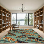 Sage Green German Shepherd Dog Rug