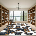 Black and Tan Terrier Dog Illustration Rug