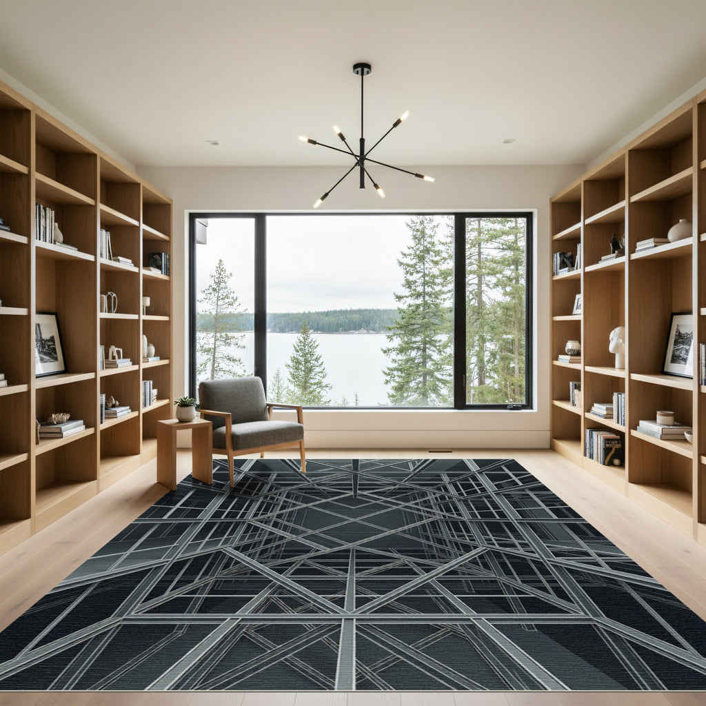 Monochromatic Geometric Lattice Structure Rug