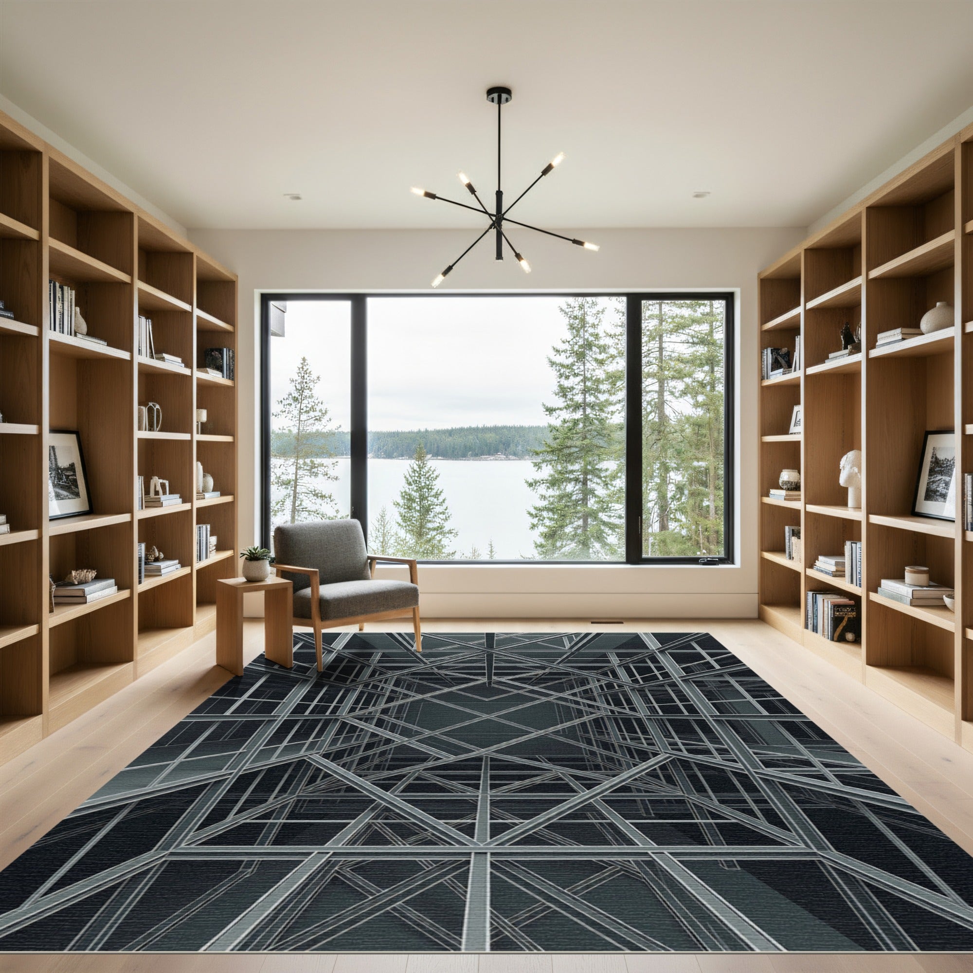 Monochromatic Geometric Lattice Structure Rug