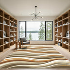 Earthy Tones Flowing Wave Rug
