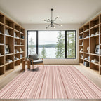 Soft Copper Vertical Stripes Rug