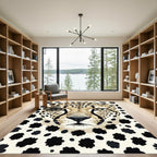 Bold Cheetah Face Black Spot Rug