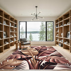Exotic Bronze Tropical Foliage Rug