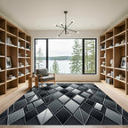 Monochromatic Gray Dimensional Diamond Geometric Rug