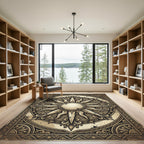 Antique Sunburst Mandala Rug