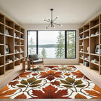Autumn Harvest Trellis Leaf Rug
