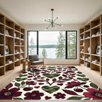 Camouflage Heart Cherry Blossom Rug