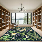 Botanical Chamomile and Lavender Meadow Rug