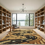 Golden Wheat Arrow River Journey Rug