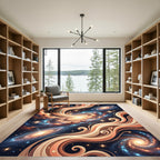 Cosmic Swirl Nebula Galaxy Rug