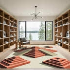Terracotta Pyramid Succession Rug