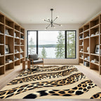 Wild Ocelot Spotted Serpentine Beige Rug