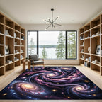 Cosmic Nebula Swirl Galaxy Area Rug
