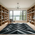 Monochromatic Angled Geometric Peaks Rug