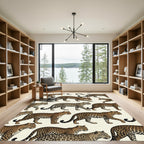 Leopard Spot Animal Safari Pattern Rug