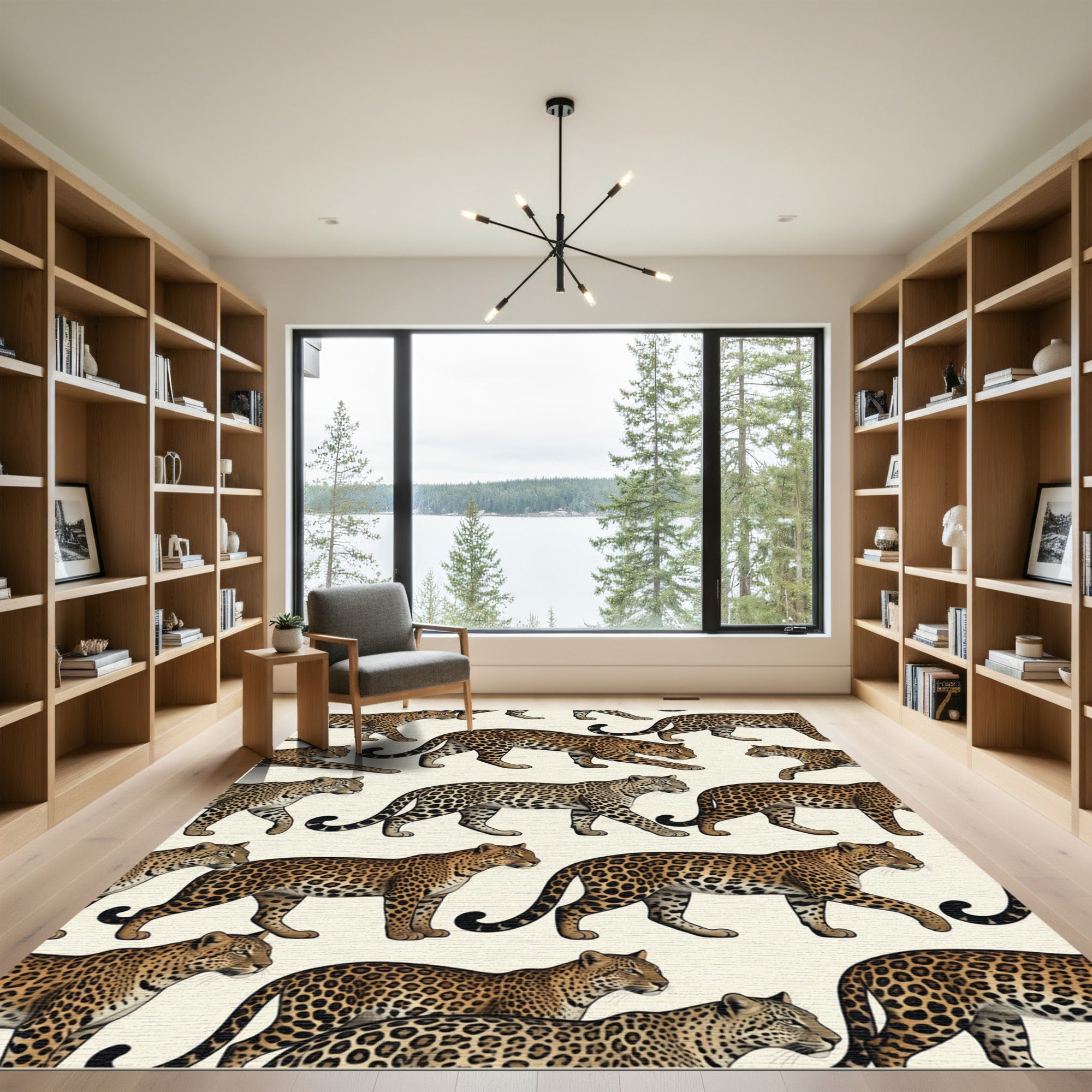 Leopard Spot Animal Safari Pattern Rug