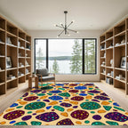 Multicolor Terrazzo Speckled Abstract Stone Rug