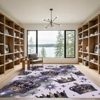 Royal Purple Crown Celestial Stars Rug