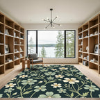 Sage and Cream Wildflower Botanical Rug